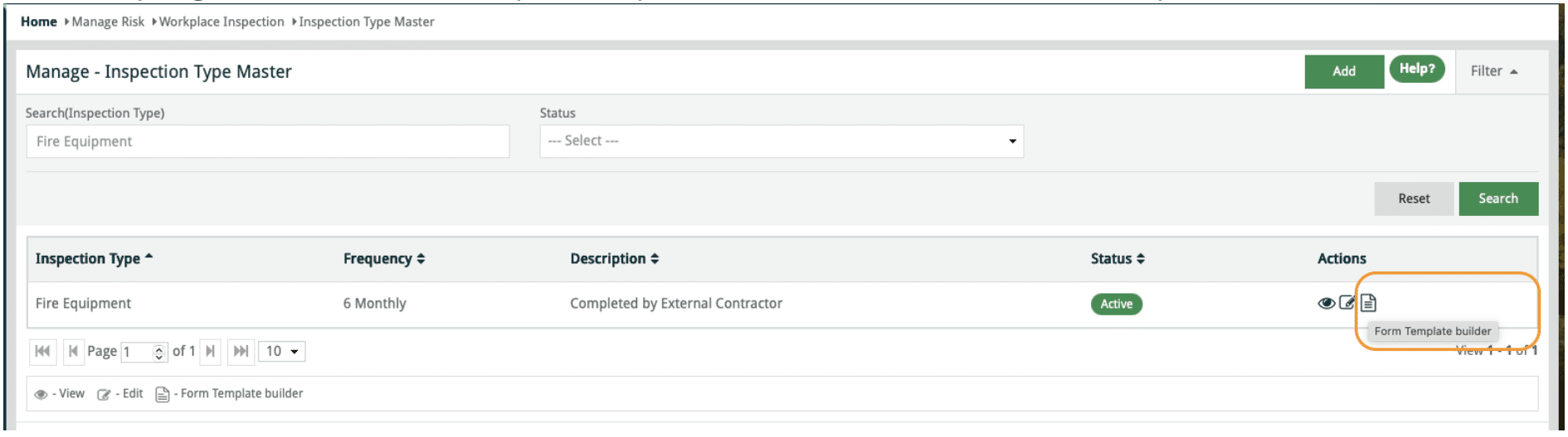 Inspection Type Master
